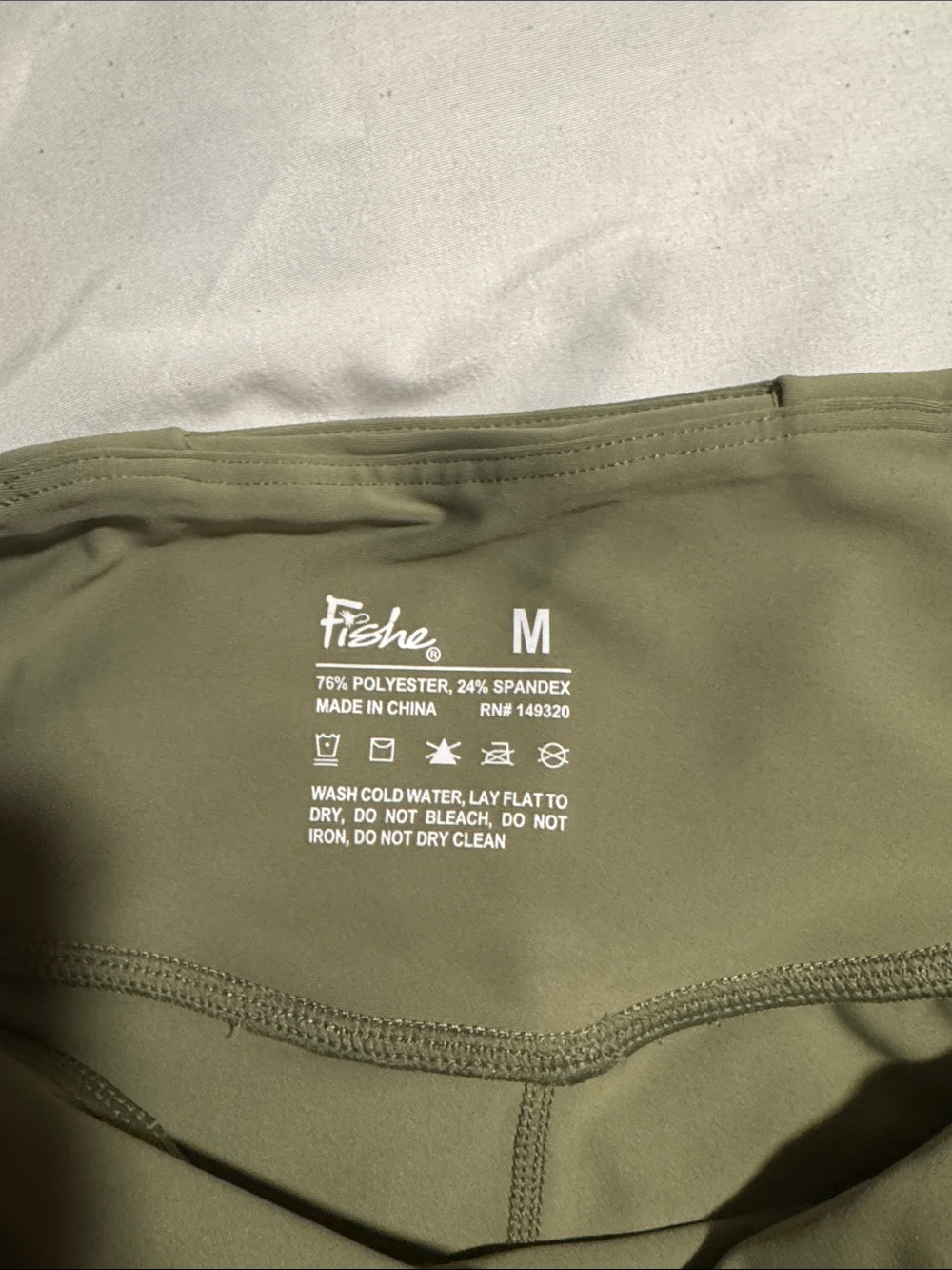 Fishe Olive Green Leggings with Colorful Side Panels - Picture 2 of 5